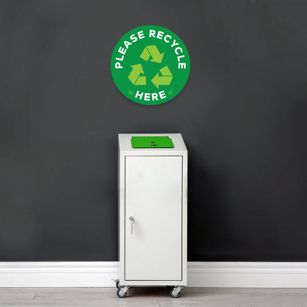 Please Recycle Here Floor Decal