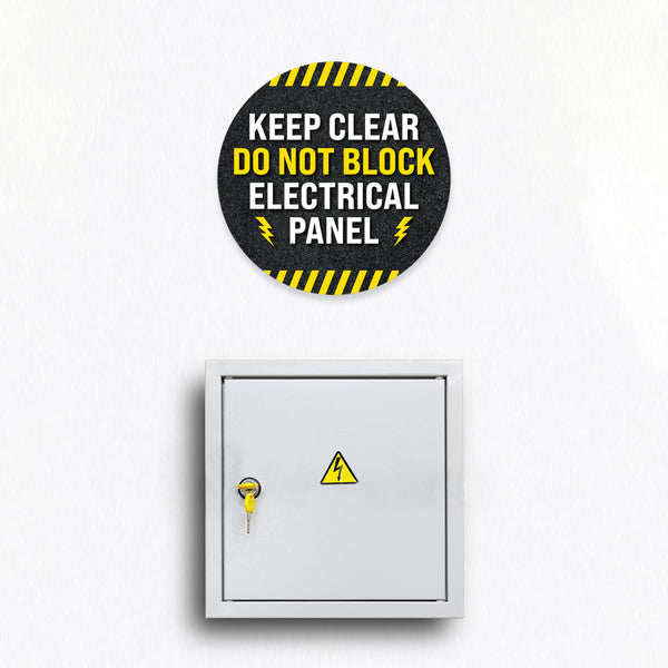 Keep Clear Do Not Block Electrical Panel Floor Decal