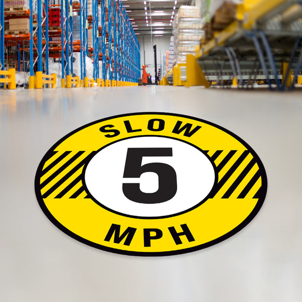 Slow 5 MPH Floor Decal