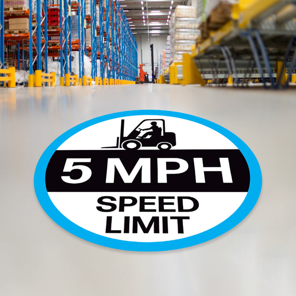 5 MPH Speed Limit Floor Decal