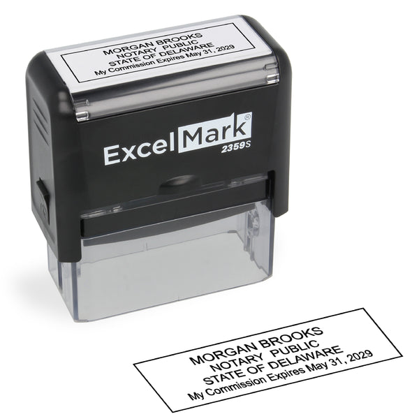 Self-Inking Delaware Notary Stamp
