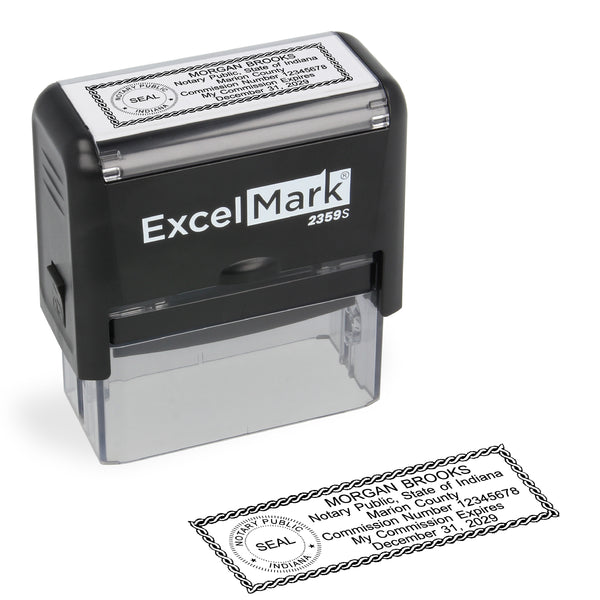 Self-Inking Indiana Notary Stamp