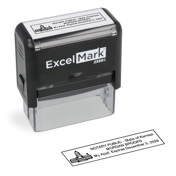 Self-Inking Kansas Notary Stamp