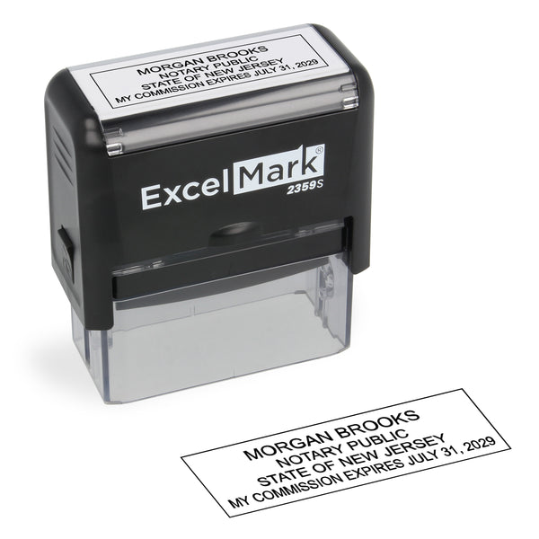 Self-Inking New Jersey Notary Stamp