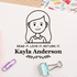 Custom Library Avatar Teacher Stamp