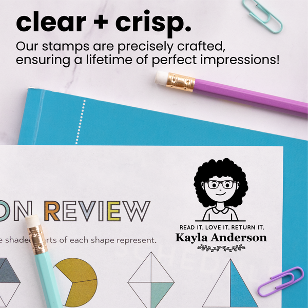 Custom Library Avatar Teacher Stamp