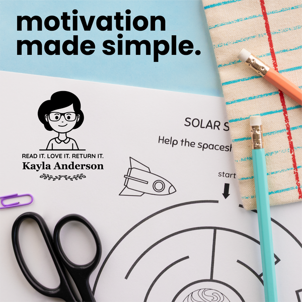Custom Library Avatar Teacher Stamp