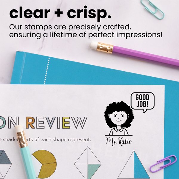 Custom Talking Bubble Avatar Teacher Stamp