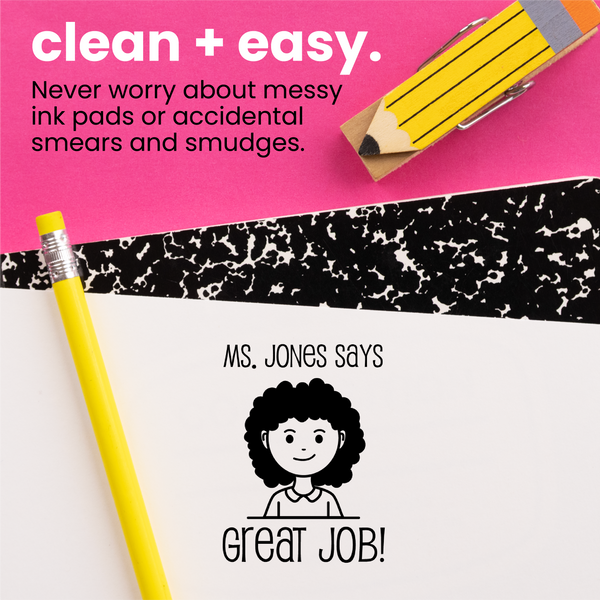 Custom Great Job Avatar Teacher Stamp