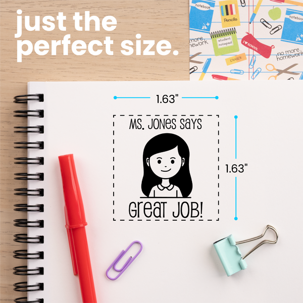 Custom Great Job Avatar Teacher Stamp