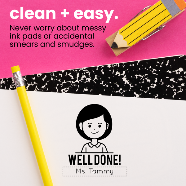 Custom Well Done Avatar Teacher Stamp