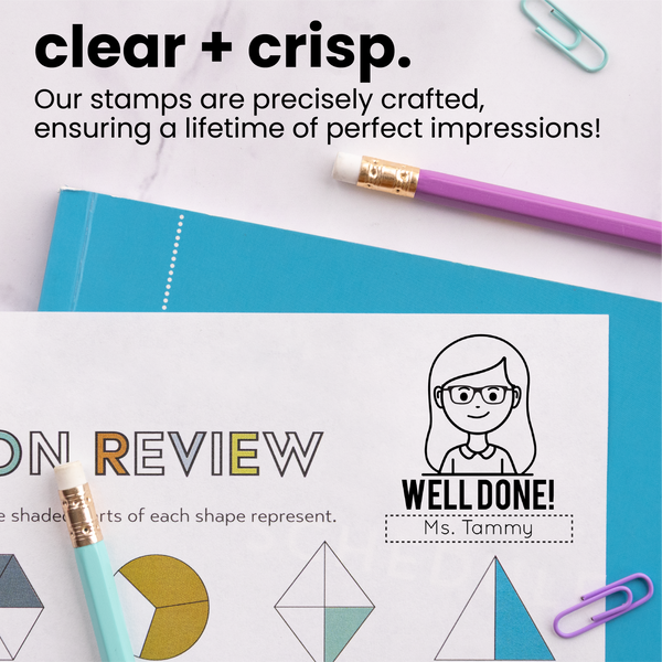 Custom Well Done Avatar Teacher Stamp