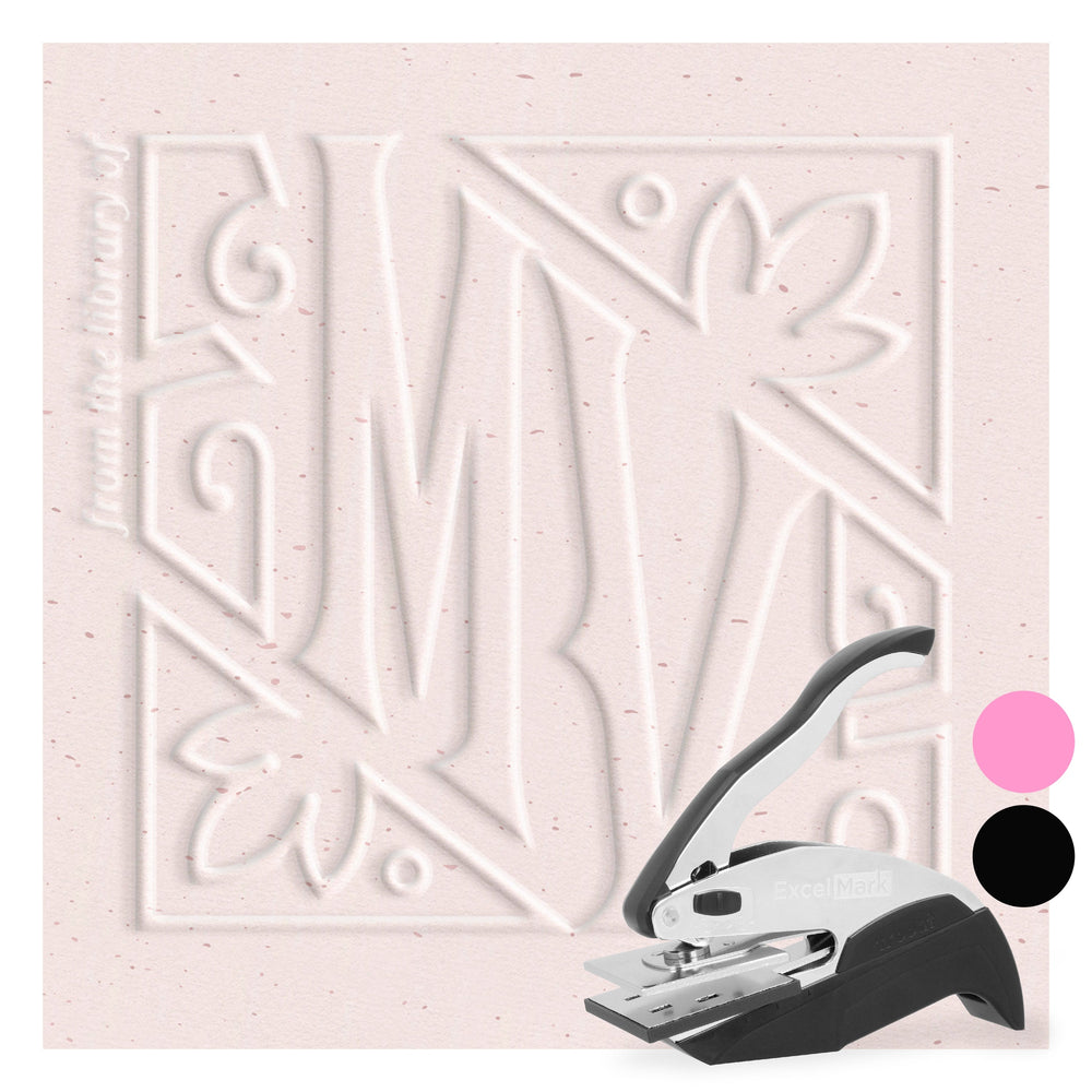 Slant Monogram Book Embosser