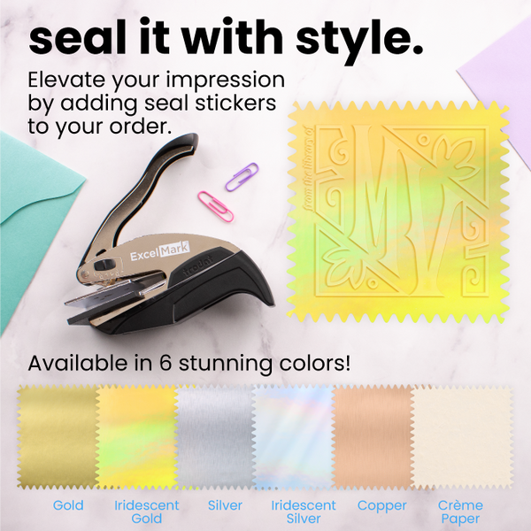 Slant Monogram Book Embosser