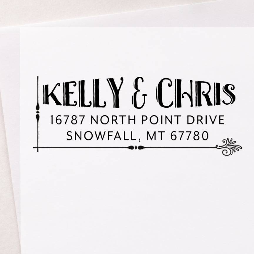 Vintage Border Address Stamp