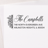 Bouquet Bracket Address Stamp