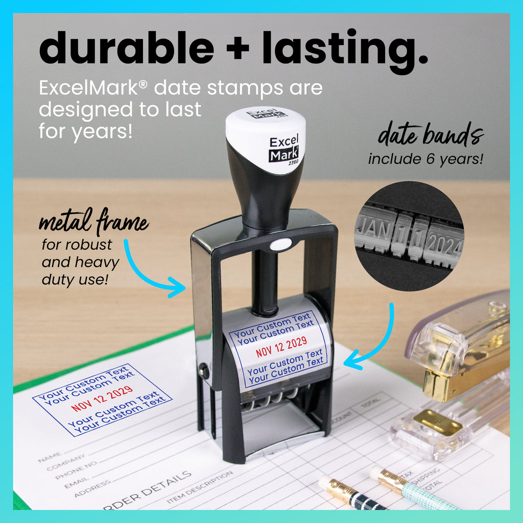 Custom Heavy-Duty Date Stamp | ExcelMark