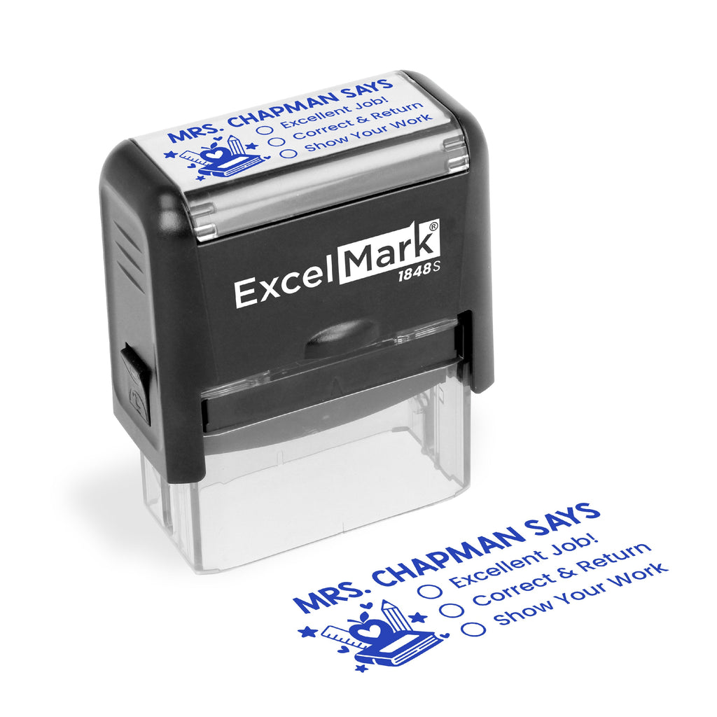 Custom Teacher Checklist Stamp | ExcelMark