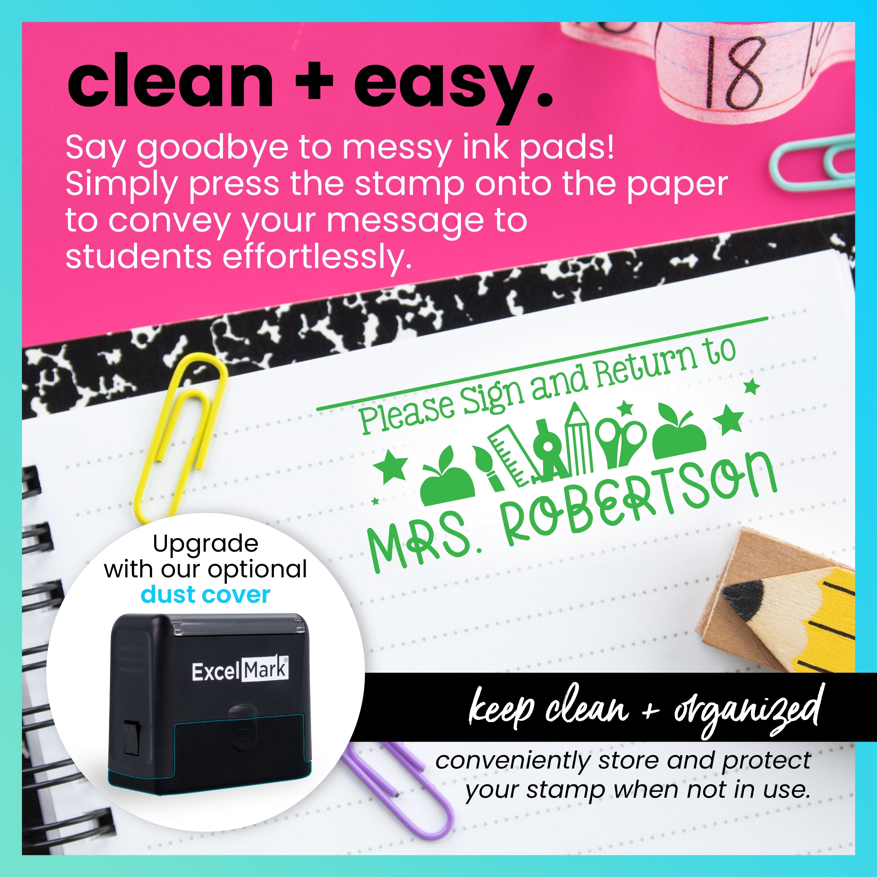 Custom Please Sign & Return Stamp | ExcelMark
