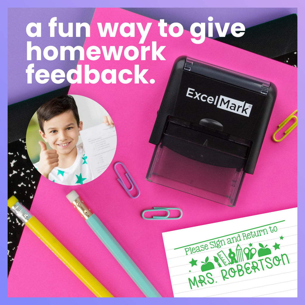 Custom Please Sign & Return Stamp | ExcelMark