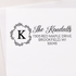 Floral Wreath Monogram Address Stamp