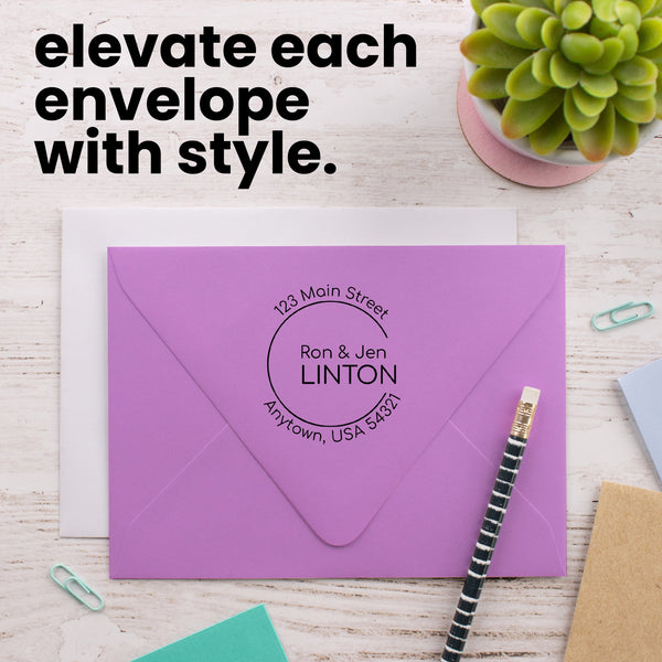 Open Circle Address Stamp