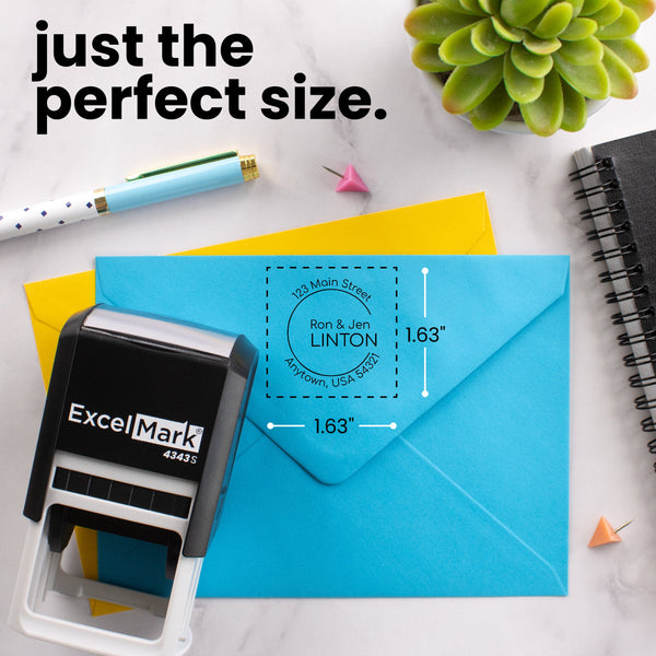 Open Circle Address Stamp