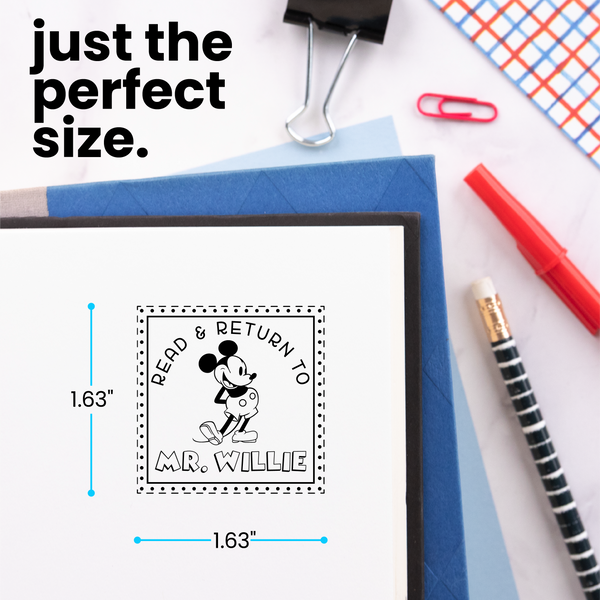 Steamboat Willie Reads Book Stamp