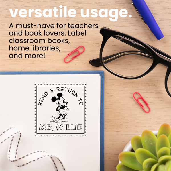 Steamboat Willie Reads Book Stamp