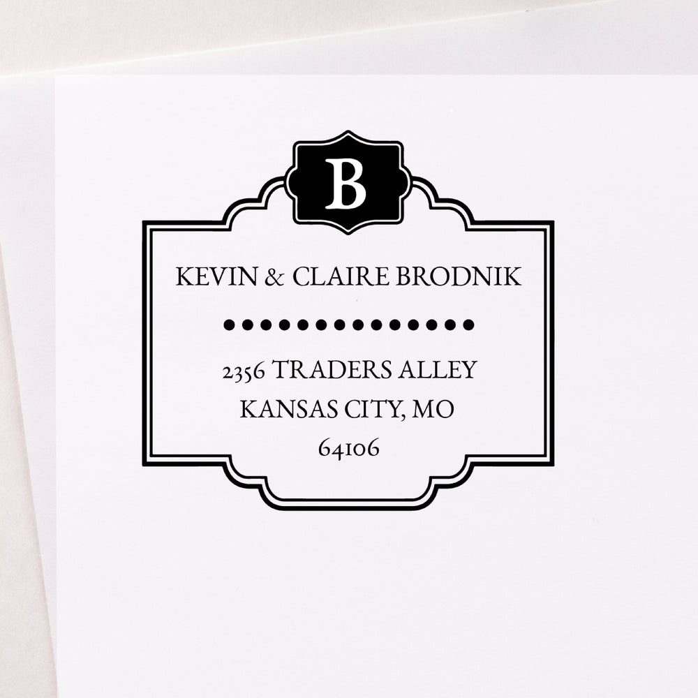 Plaque Monogram Address Stamp
