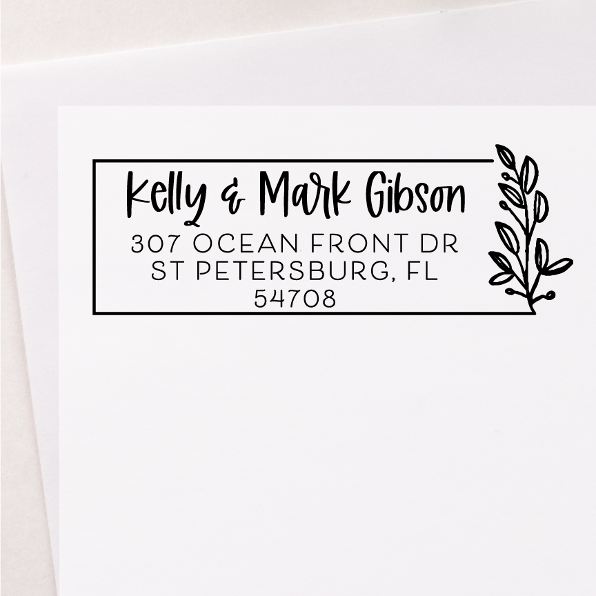 The Vines Edge Address Stamp