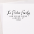 Santa Catalina Script Address Stamp