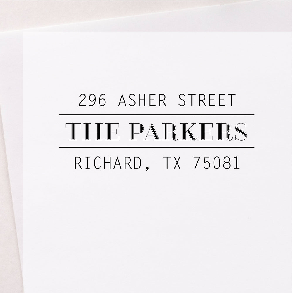Sophisticated Lines Address Stamp