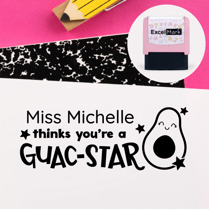 Puns of Praise Avocado Teacher Stamp