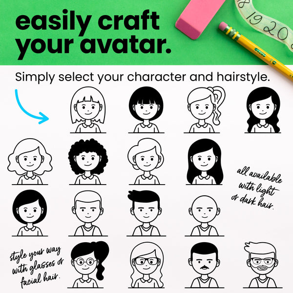Custom Fabulous Avatar Teacher Stamp