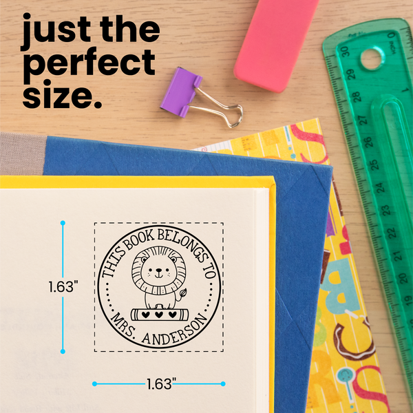 Book Buddies Lion Book Stamp