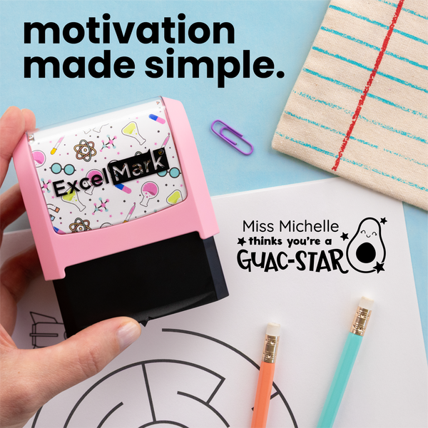 Puns of Praise Avocado Teacher Stamp