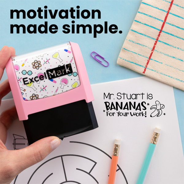 Puns of Praise Banana Teacher Stamp