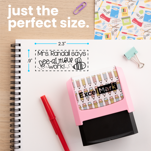 Puns of Praise Bee Teacher Stamp