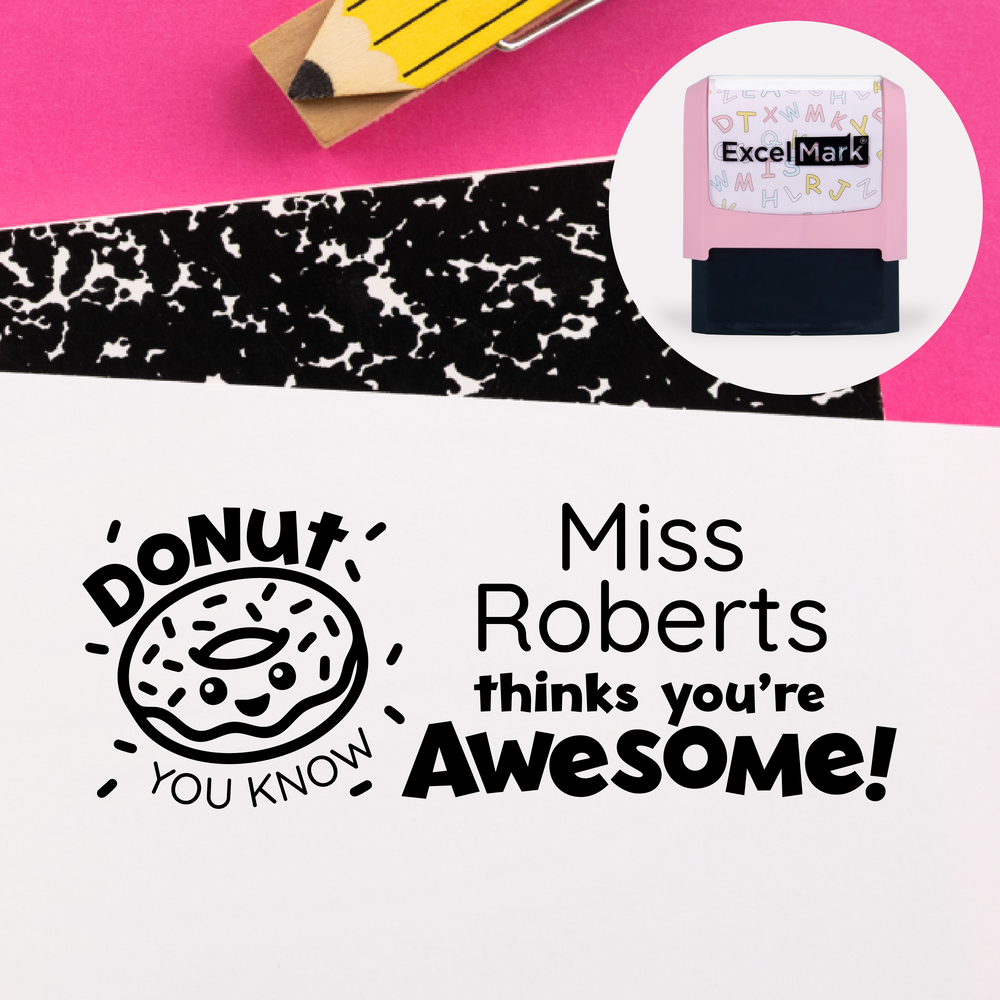 Puns of Praise Donut Teacher Stamp