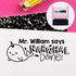 Puns of Praise Narwhal Teacher Stamp