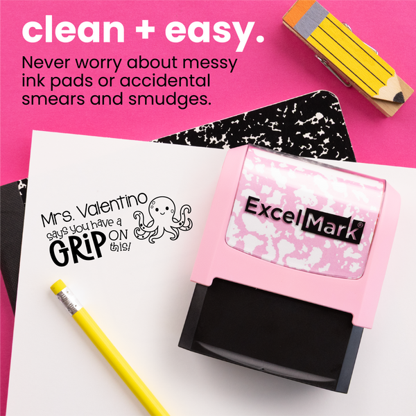 Puns of Praise Octopus Teacher Stamp