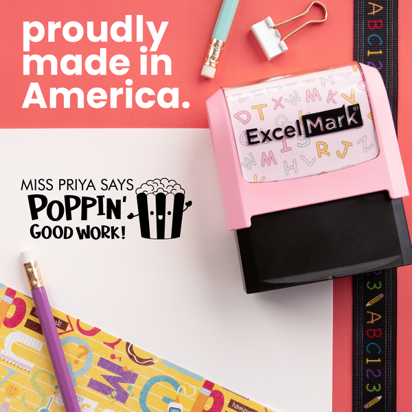 Puns of Praise Popcorn Teacher Stamp