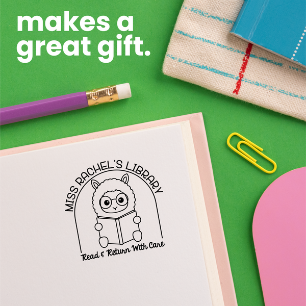 Book Buddies Llama Library Stamp