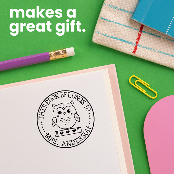 Book Buddies Owl Book Stamp