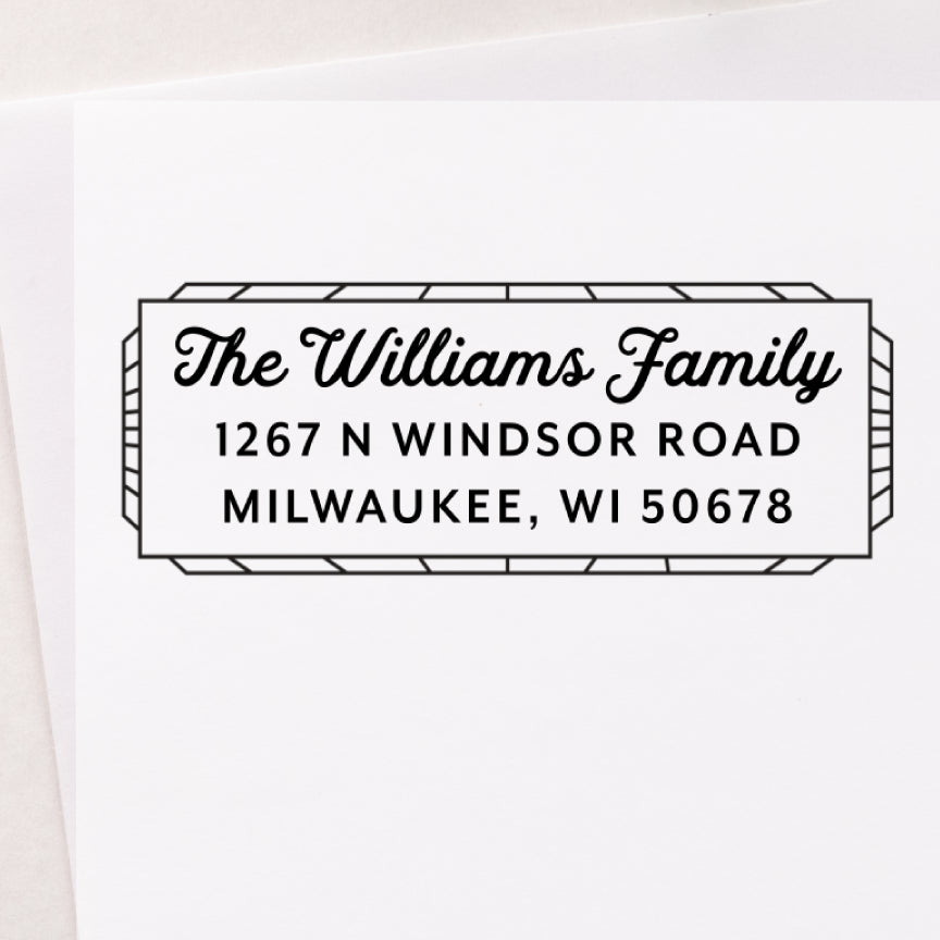 Vintage Deco Address Stamp