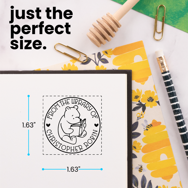 Bookish Pooh Book Stamp