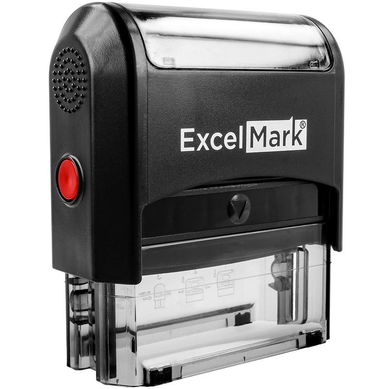 ExcelMark Personalized Rubber Stamp – PreInked - Up to 5 Lines of Custom  Text – Made in USA