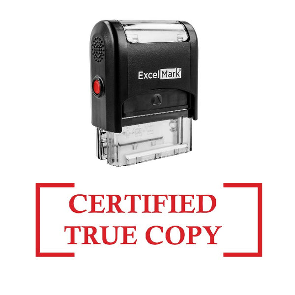 Bracket CERTIFIED TRUE COPY Stamp
