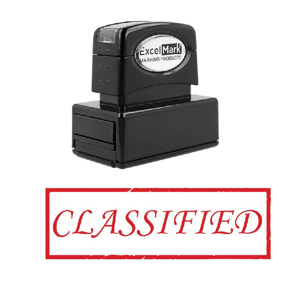 Box Script CLASSIFIED Stamp